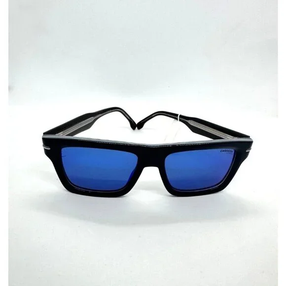 CARRERA men's square sunglasses- Black/Blue54mm Model 305/S Y00